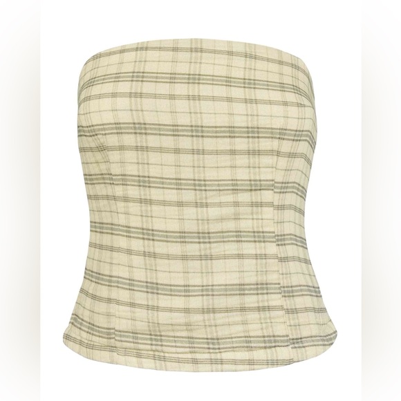 My Mum Made It Gauze Corset Top in Garden Bed Check - Picture 1 of 4
